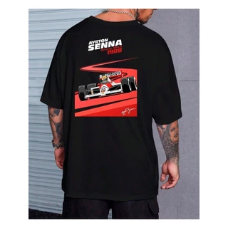 Camiseta Retro Airton Homenagem Carro Mclaren Formula 1 Senna