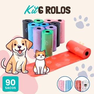 90 Refil Cata Coco Sacolas Saquinhos Biodegradável Prático Para Pet 23x28