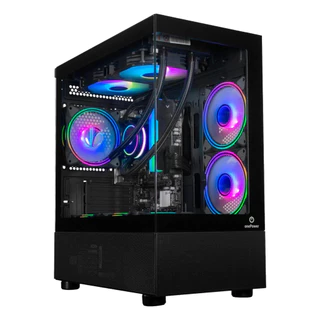 Gabinete Gamer One power Crystal Mid Tower M-ATX S/ Fans Preto