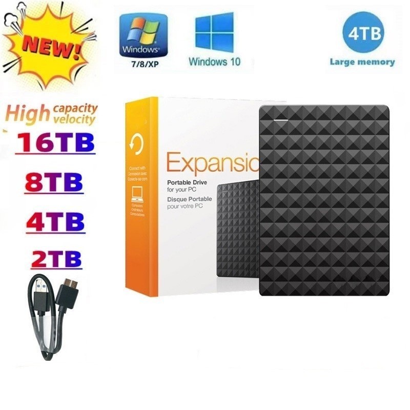 Seagate Hd Externo 128TB/64TB/30TB/20TB/16TB/14TB/12TB/10TB/8TB/6TB/4TB2TB/500GB Expansão USB 3.0 Disco Rígido