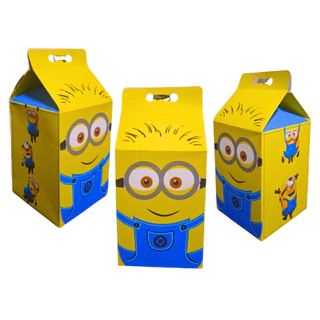 Até 25un Caixinhas Milk / lembrancinha - Minions