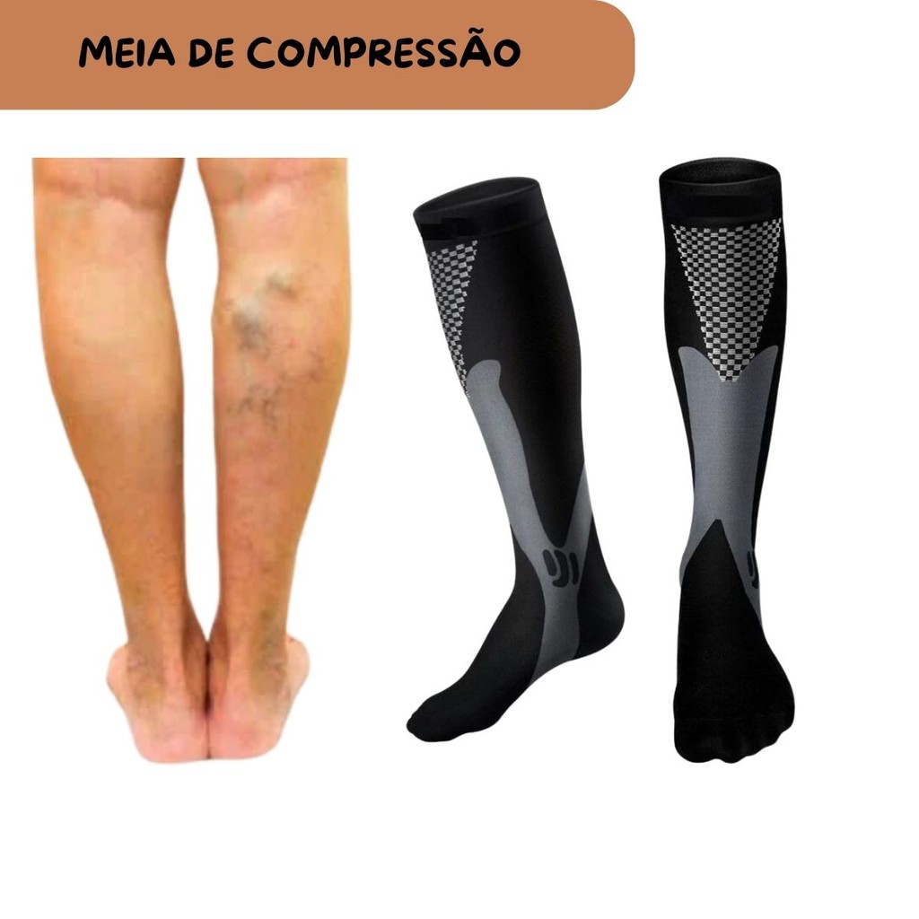 Meia Compressão para Prevenção de Varizes Feminina serve do 36 ao 43 ...