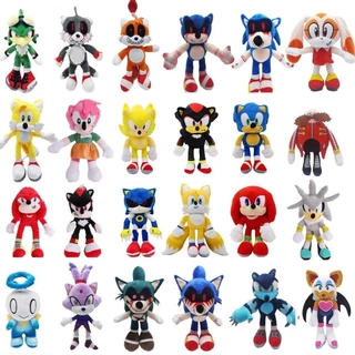 Sonic the Hedgehog Shadow Amy Rose Knuckles Cauda Silva brinquedo de pelúcia dos desenhos animados boneca de pelúcia macio presente para as crianças