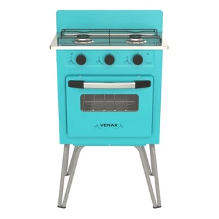 Fogão Portátil 2 Bocas Venax Gemini Vetrô a Gas Verde