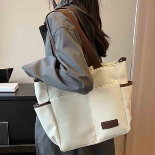 Bolsa Fashion Handbag Saco Simples de lona de grande capacidade para estudantes Bolsa crossbody