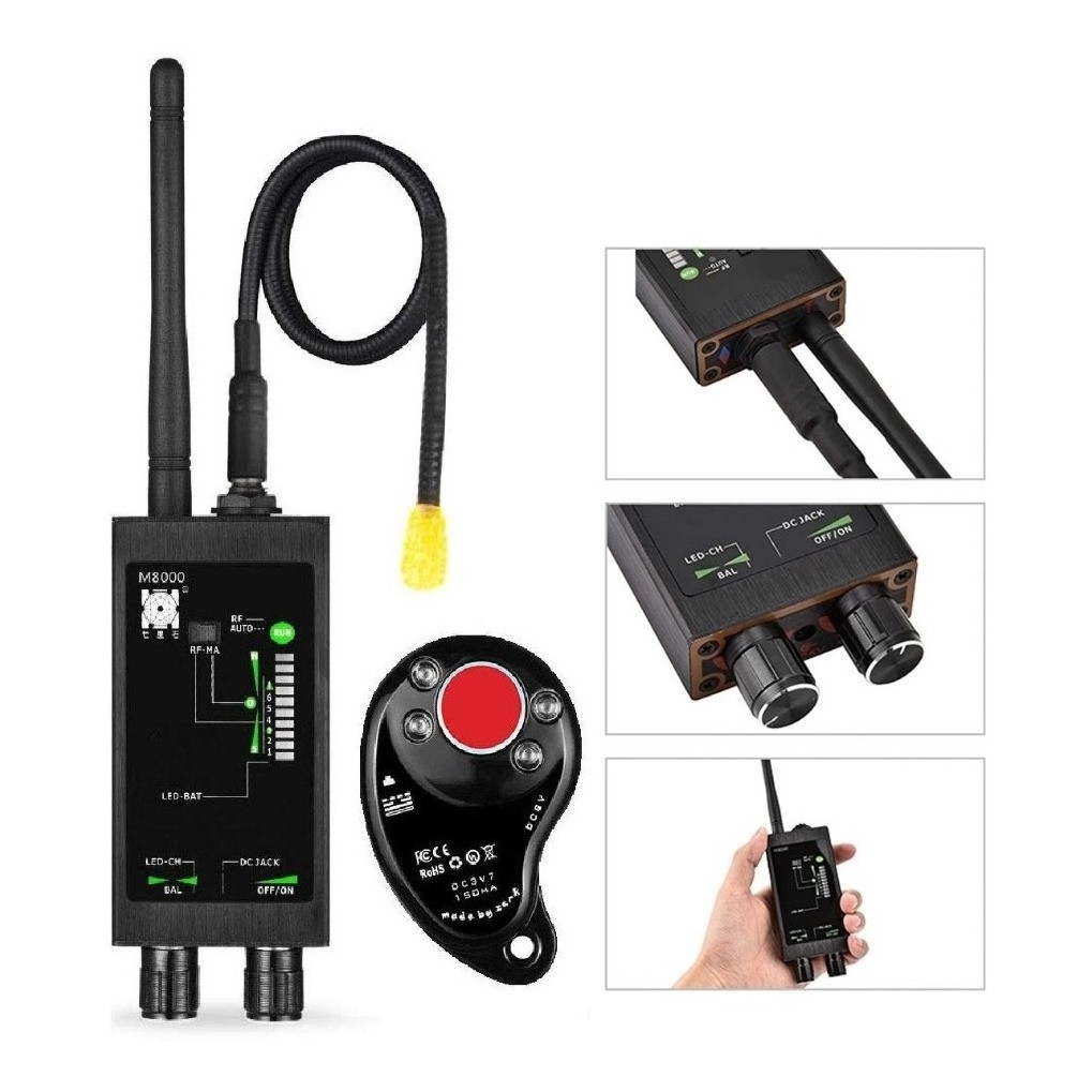 Detector Localizador Laser Rastreador Câmera GPS Vassourinha M8000