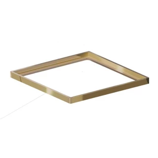 Porta Grelha Elleve Quadrada Gold Linear Acessórios 10x10cm em Oferta na Shopee