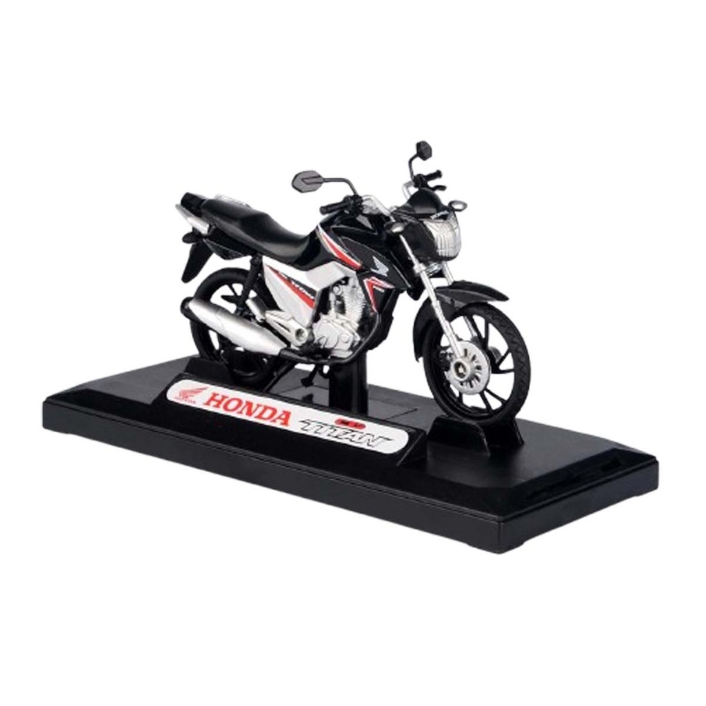 Miniatura Moto Honda CG Titan 160 cc Preta 2016 Escala 1/18 | Shopee Brasil