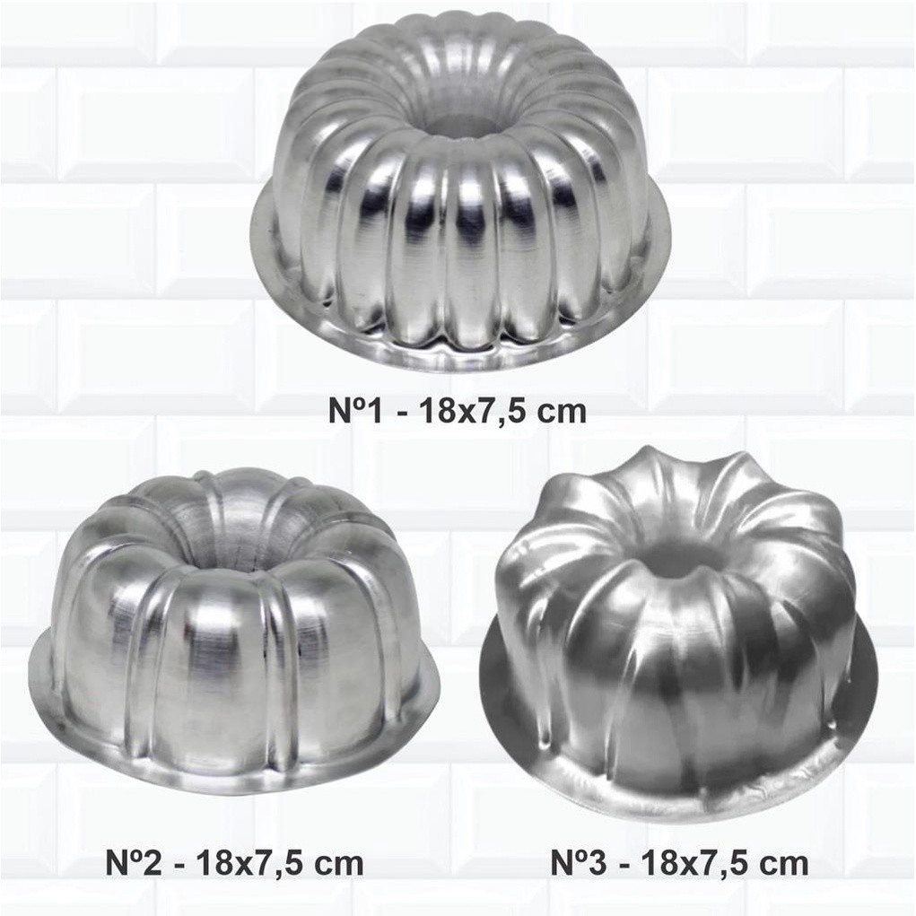 Forma Decorada Gomada Em Aluminio 3 Unidades Bolo Vulcao | Shopee Brasil