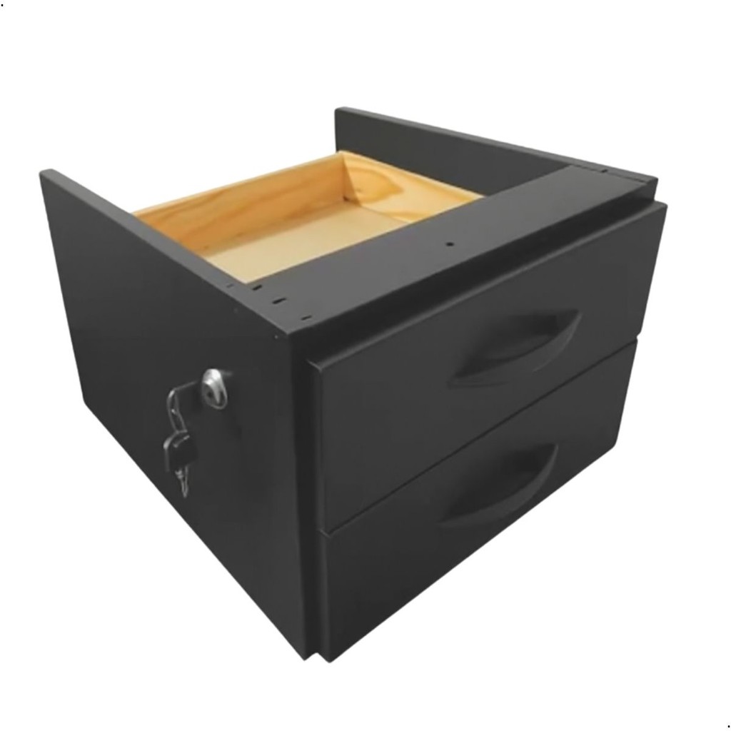 Gaveteiro Suspenso Fixo 2 Gavetas Para Mesa De Escritório