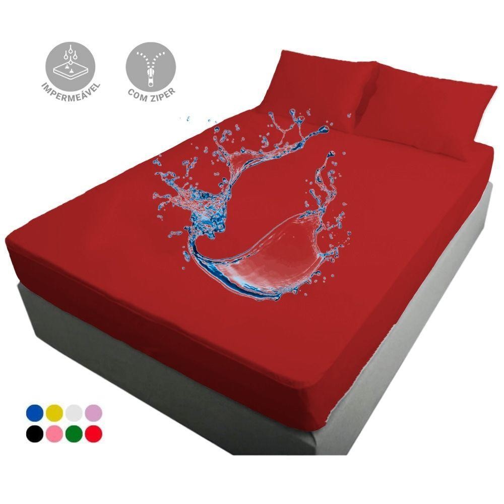 Kit Hospitalar Capa Colchão Casal Impermeável + 02 Fronhas 2.20x1.40x0.30 Metros