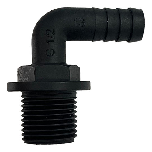Espigão Plástico Curva Rosca 1/2 Bsp Para Mangueira De 1/2