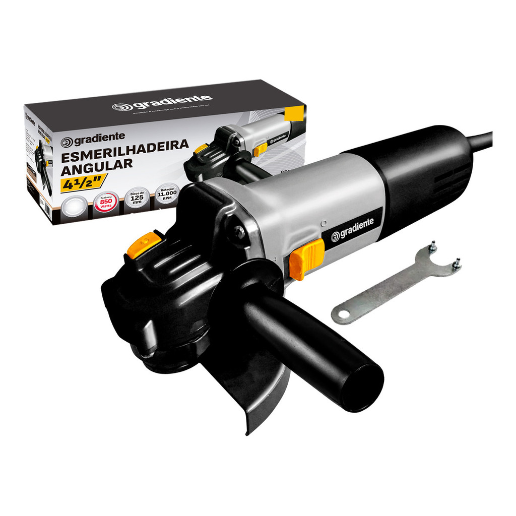 Esmerilhadeira Lixadeira Angular Profissional GEA850 Gradiente 4.1/2 ...