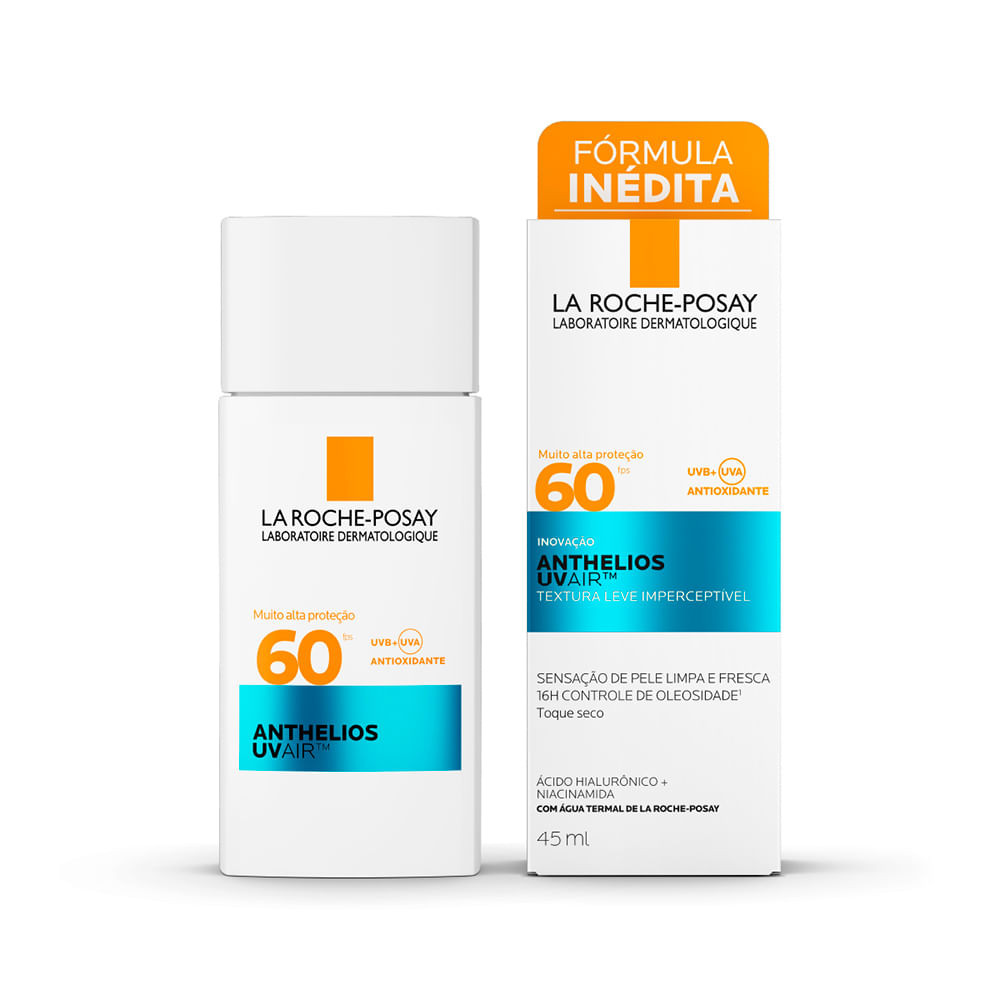 Protetor Solar La Roche-Posay Anthelios Uvair Sem Cor Toque Seco 45ml ...