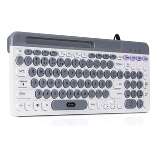 Teclado Multimídia Branco Pc Computador Fio Abnt2 Silencioso em Oferta na Shopee
