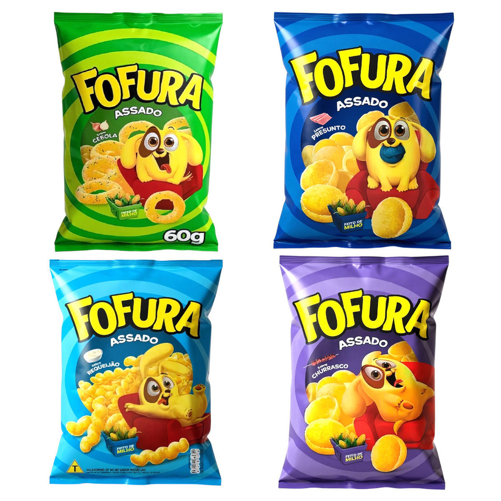 Kit 10 Salgadinhos Fofura Sabores Diversos Lanche Escola 60g | Shopee ...