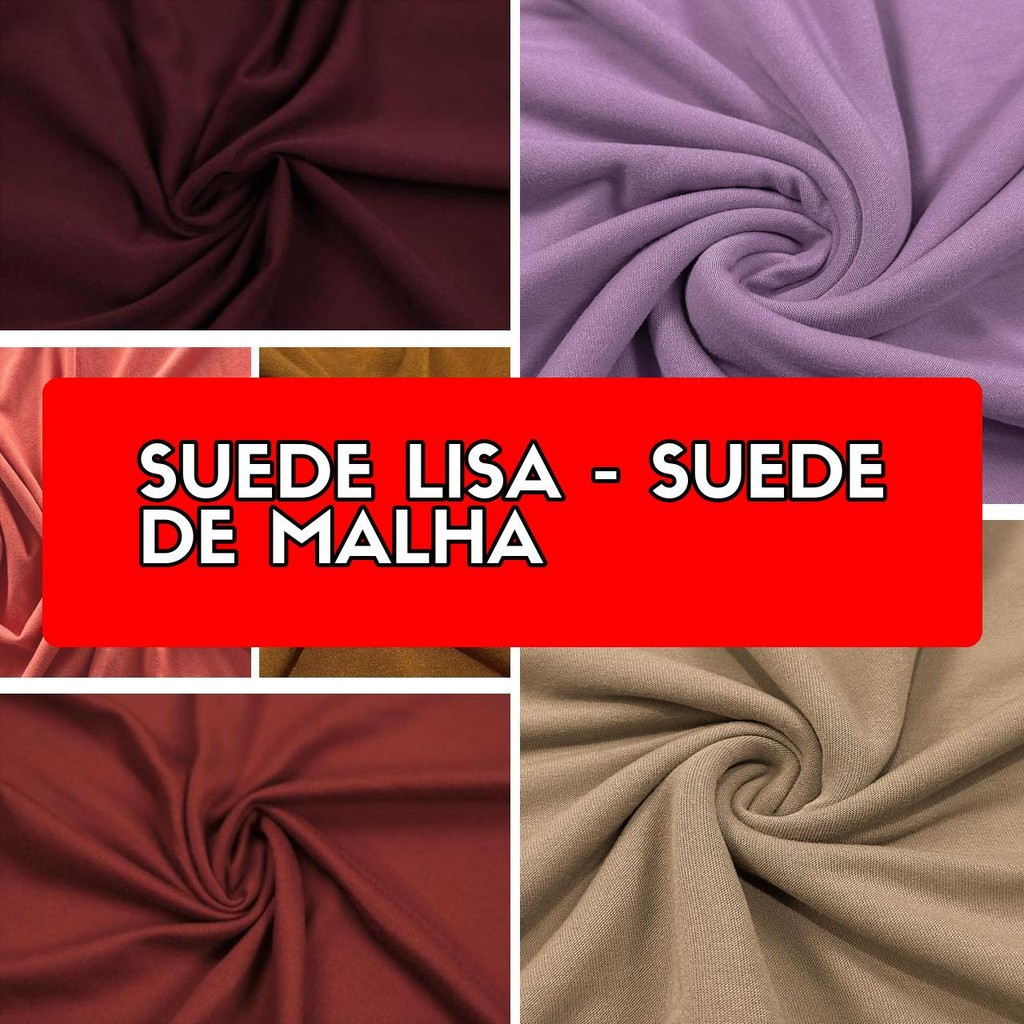 3 Metros Tecido Suede Lisa - Suede de Malha (3m x 1.60m) | Shopee Brasil