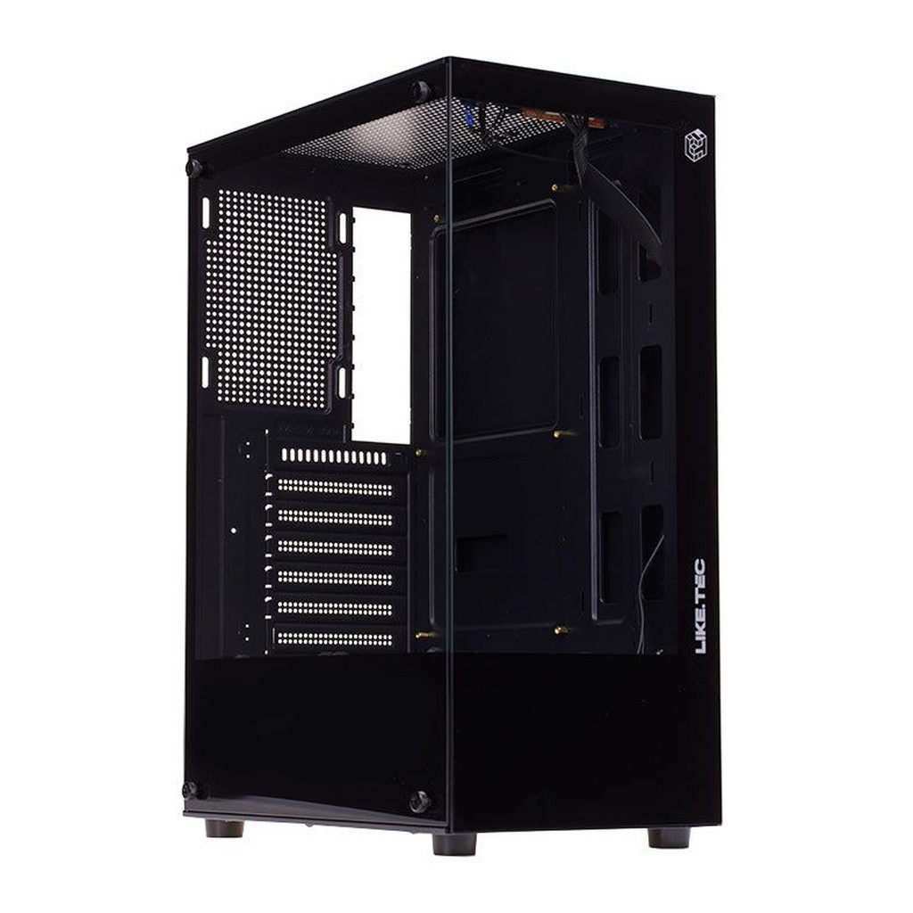 Gabinete Gamer Liketec Heydar Preto Mid Tower M-ATX Vidro