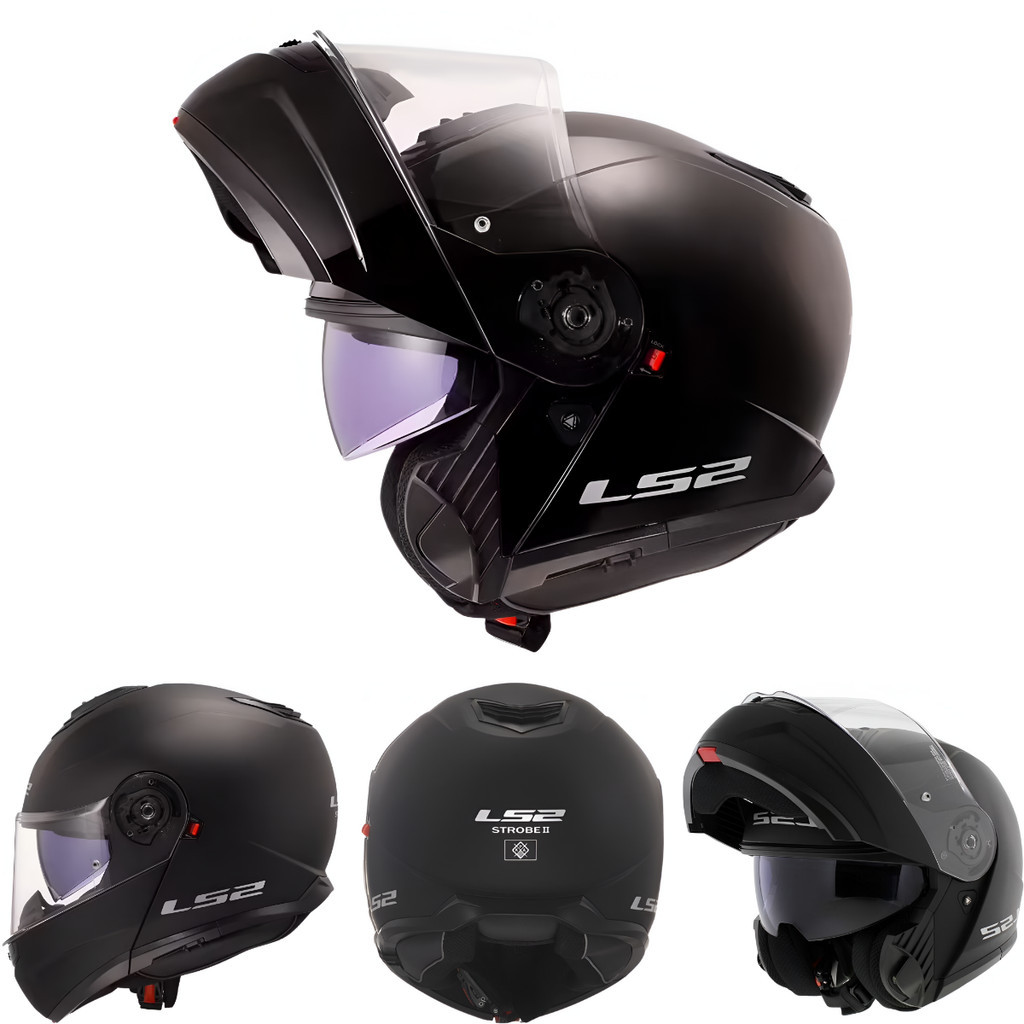 Capacete Moto Robocop Escamoteável LS2 Strobe II com óculos | Shopee Brasil