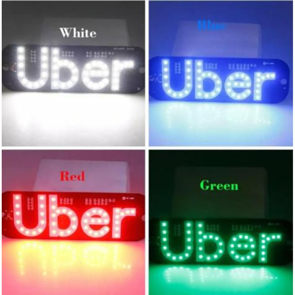 Placa Para Carro Led Letreiro Motorista De Aplicativo Uber