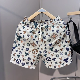 2024 verão novo shorts casuais bordado masculino calça de praia fina