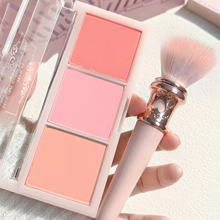 Hisyi Tricolor Blush Natural Color Delicado Pó Não Voador Maquiagem em Pó Mate Maquiagem Clara Vitality Girl Blush