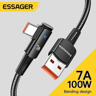 Essa Essager 7A 100W USB Para Tipo c Carregador Rápido De Cotovelo Único 7A Alta Corrente Realme VIVOtype
