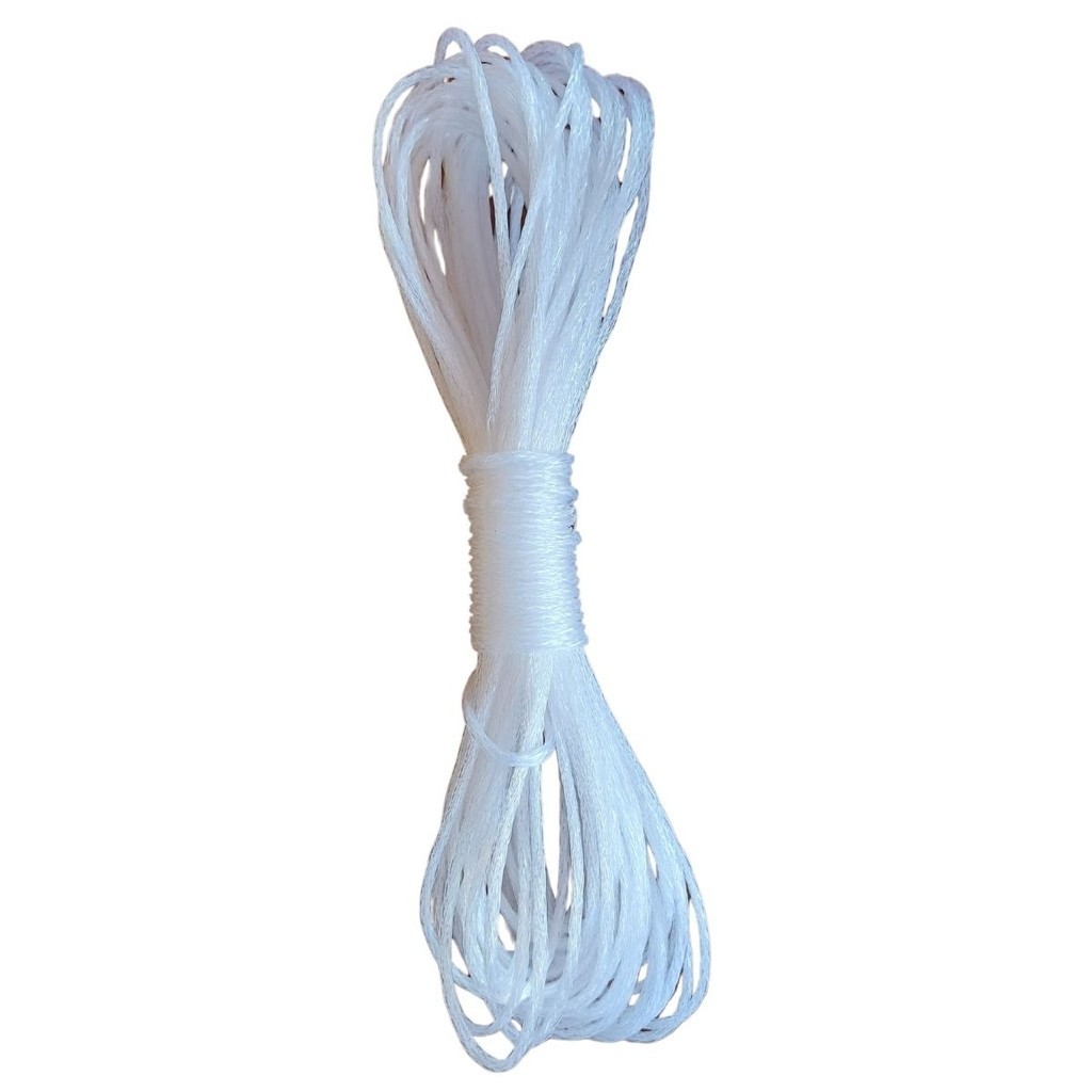 Corda Nylon 6mm Corda Paracord Nylon 6mm X 20m, Bianco, Forza Rottura 622kg, Per Campeggio E Outdoor Corda In Nylon 4 Mm