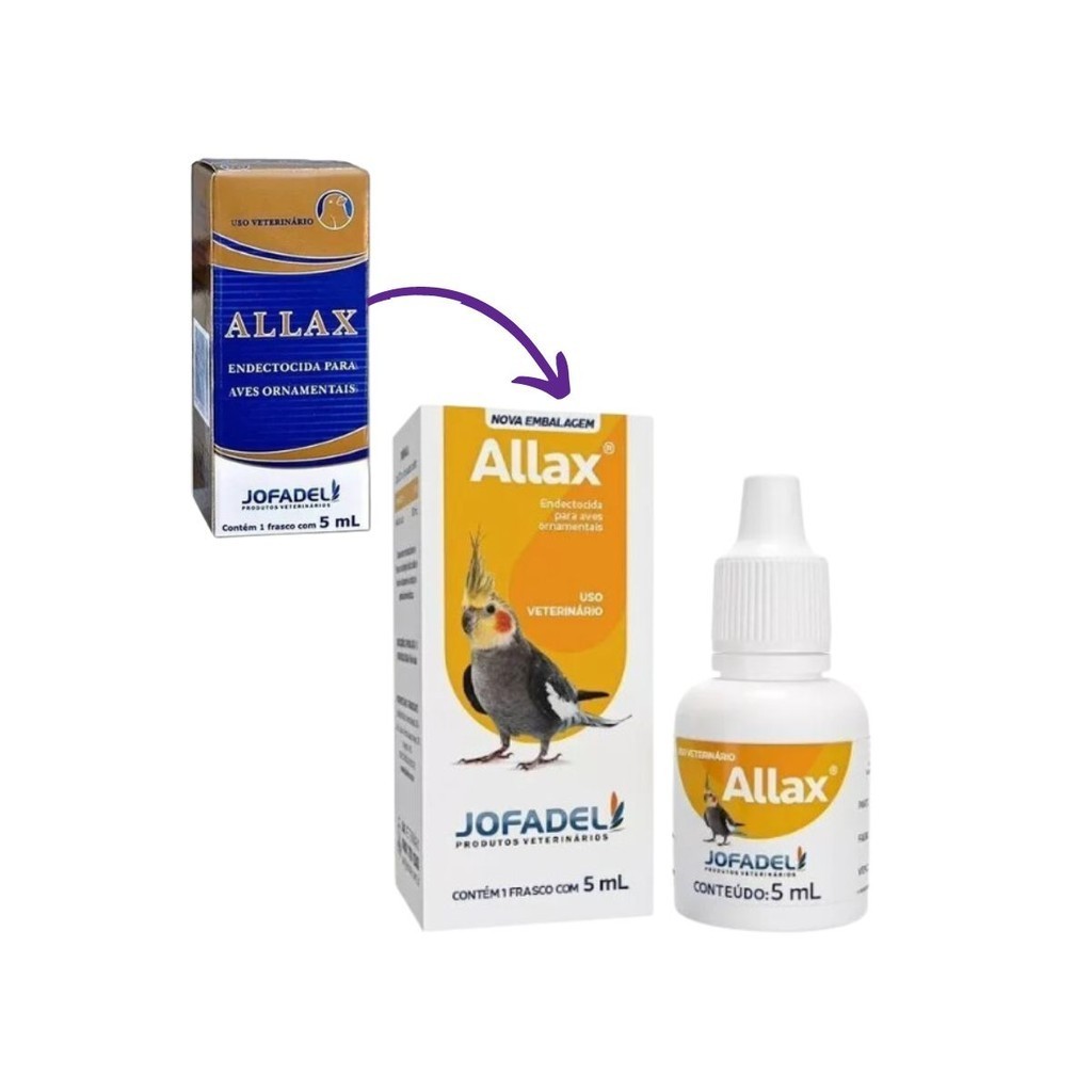 Allax Ivermectina Jofadel Rouquidão e Ácaros Traqueia Aves | Shopee Brasil