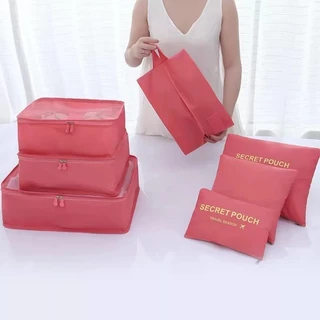 Kit 6 Organizador De Mala De Bagagem Viagem  Necessaire Bolsa-006 em Oferta na Shopee