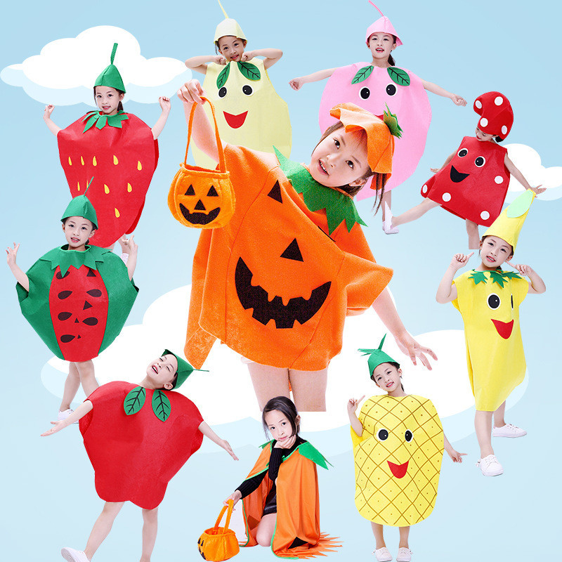 Fantasia De Frutas Para Crianças Cosplay 3-9 Anos Mês Nutricional ...