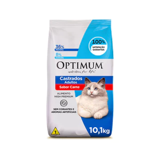 OPTIMUM GATOS CASTRADOS CARNE 10,1KG