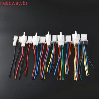 NEEDWAYB Fio Elétrico Automotivo 1/2/3/4/6/9 Pinos 2,8mm Kits De Plugue Terminal Conexão Rápida Motocicleta Ebike Cabo Macho Fêmea