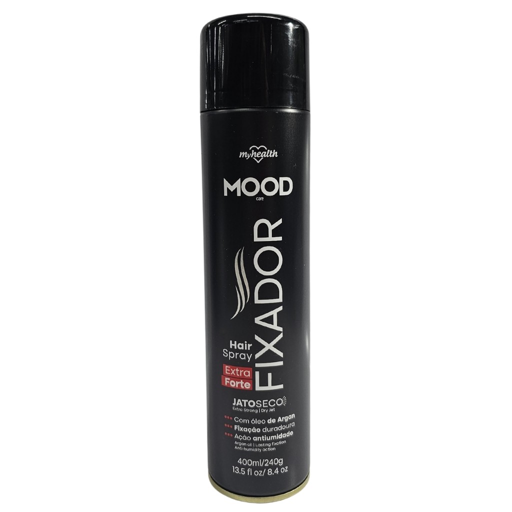 Spray Fixador de Cabelo Extra Forte Mood Care My Health 400ml / 240g ...