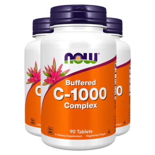 Kit 3x Vitamina C 1000mg Now Foods Bioflavonids 90Tbs Importado /Made in Usa