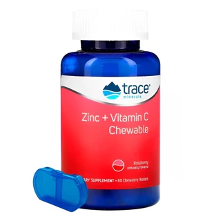 Trace Minerals Zinco + Vitamina C 60 Chewable Porta Cápsulas
