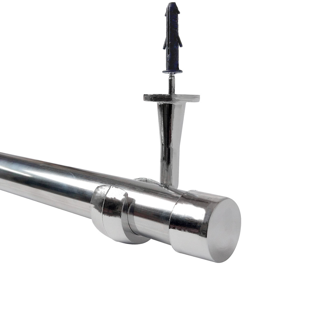 Varão Bastão De Teto Cromado Simples 3,00 Metros 28mm Para Cortina ...