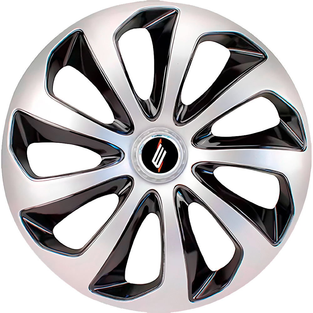 Calota Esportiva Aro 15 Universal Modelo Velox Prata Preta | Shopee Brasil