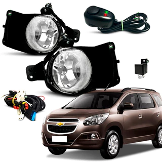 Kit Farol Auxiliar Milha Spin 2012 2013 2014 2015 2016 2017 2018 2019 2020 Botao Colante