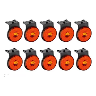 10 Lanterna Lateral Carreta Reboque Bivolt Ambar 65mm Led em Oferta na Shopee