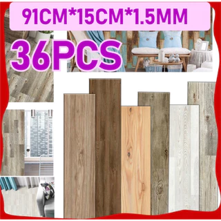 36 PCS Piso Vinílico Autocolante Adesivo Madeira 91cm x 15cm