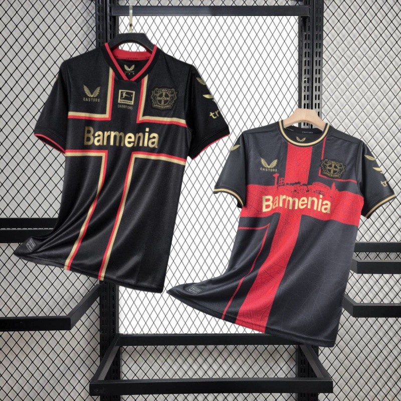 Camisa De Futebol Preta24-25Leverkusen Jersey Camiseta Especial