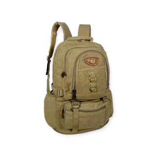 Mochila Masculina De Lona Grande Reforçada Camping Trilha