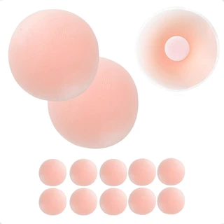 5 Pares Adesivo de Mamas Nude Tapa Seio Bico Peito Mamilo De Silicone Roupa Branca Não Marca