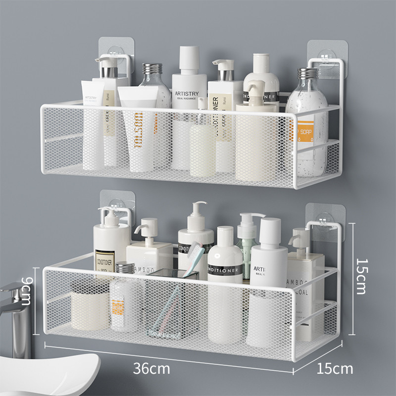Suporte Organizador de canto Prateleira de banheiro shampoo suporte adesivo para parede para cozinha e banheiro Multiuso À prova de ferrugem
