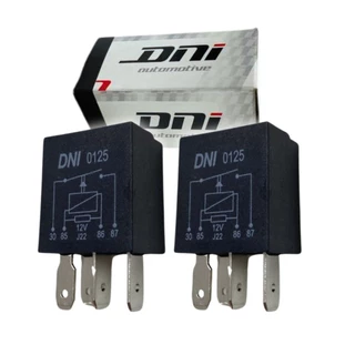 Kit 2 Mini Rele Auxiliar 12V 40a 4 Pinos Com Resistor Sem Suporte Universal DNI 0125
