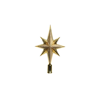 Estrela Ponteira De Árvore Natal Enfeite Natalino Dourada 30cm