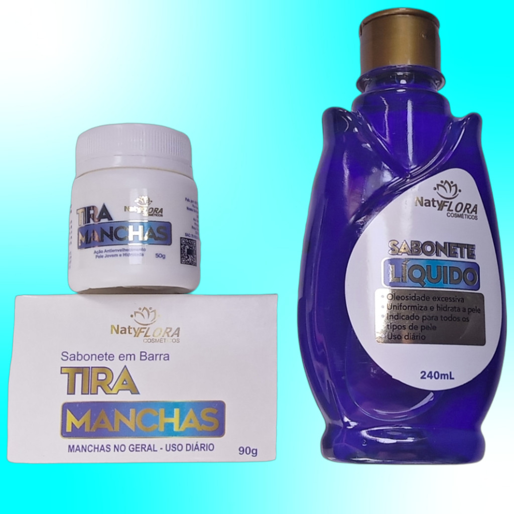 Kit Tira Manchas NAtyflora pele Escura Original 1 Pomada 1 Sabonete ...