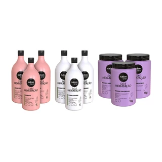 Combo Familia Kit SOS Hidratação Turbinado com Máscara Bio-Reconstrução Salon Line em Oferta na Shopee