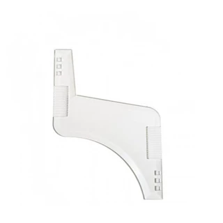 Pente alinhador de barba em acrilíco - Dupla face / Redondo e quadrado